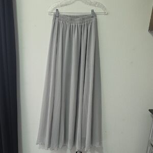 Elegant Gray Women's Maxi Skirt